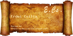 Erdei Csilla névjegykártya